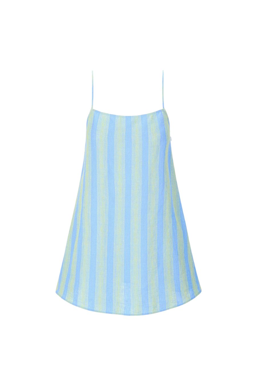 Laura Linen Mini Dress in Seaport Stripe | Staud