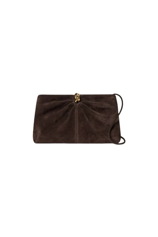 Loeffler Randall Corrine Gathered Clutch in Tmoro, gathered leather clutch
