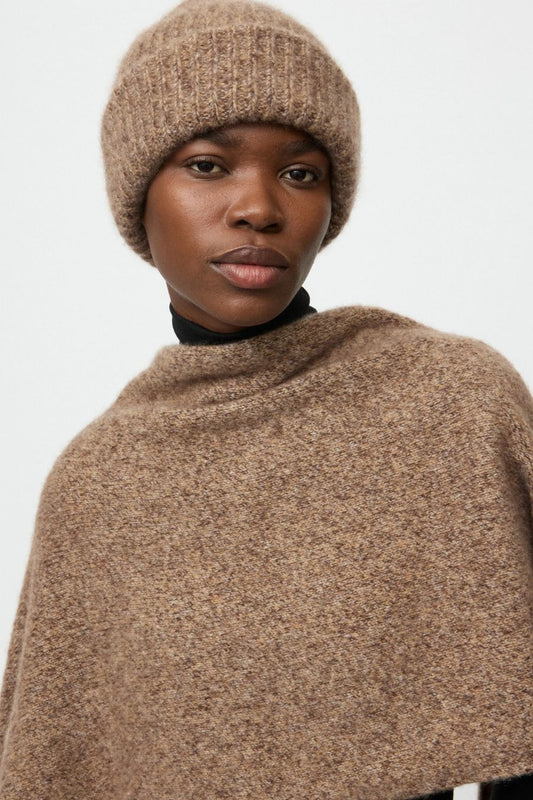 Marled Beanie in Brown Melange