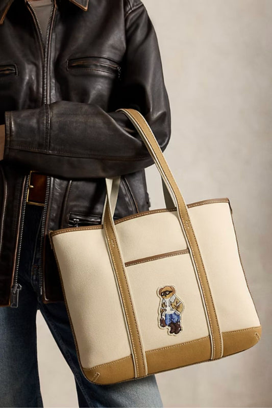 Canvas Tote Small in Ecru/Berkshire Tan