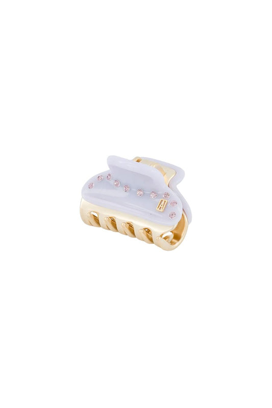 Small Vendome Hair Clip in Lilac/Crystal