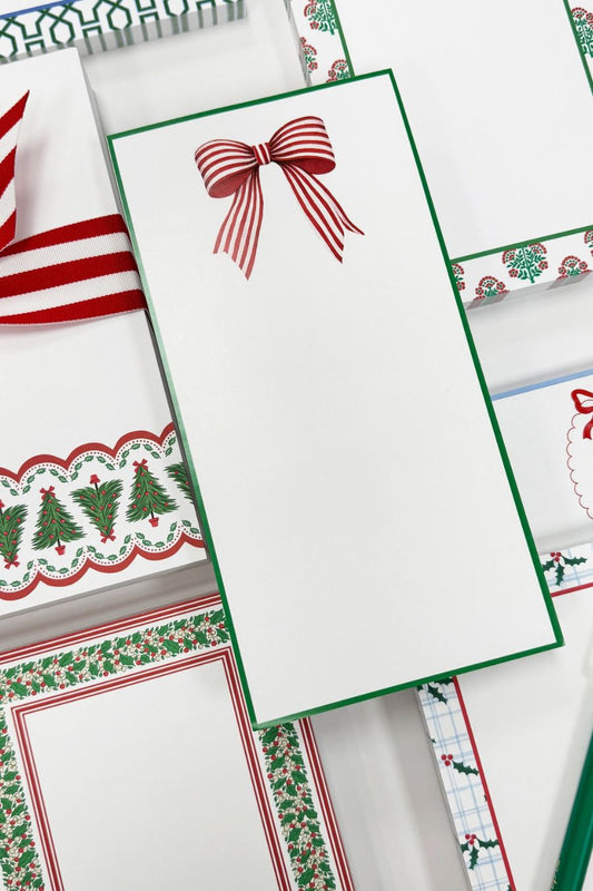 Red Striped Bow Notepads by WH Hostess