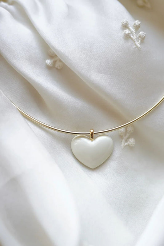 Ivory Heart Charm