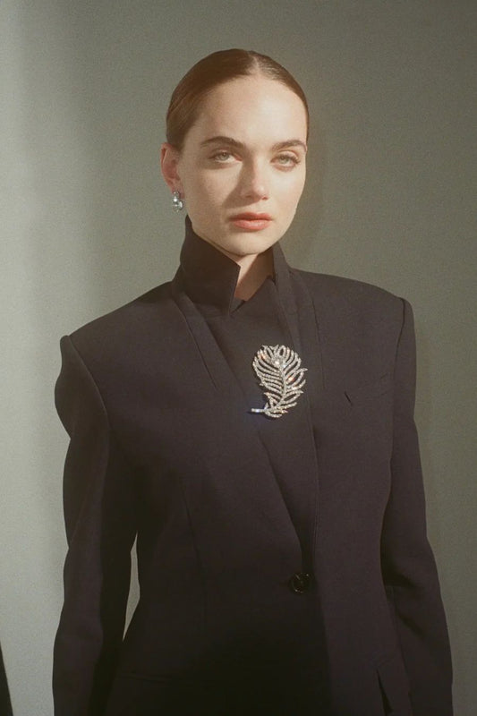Pluma Brooch in Crystal
