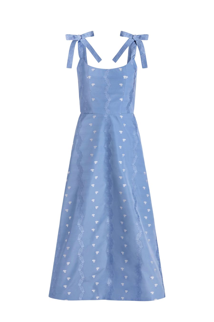 Rosalina Wedgwood Floral Taffeta Dress