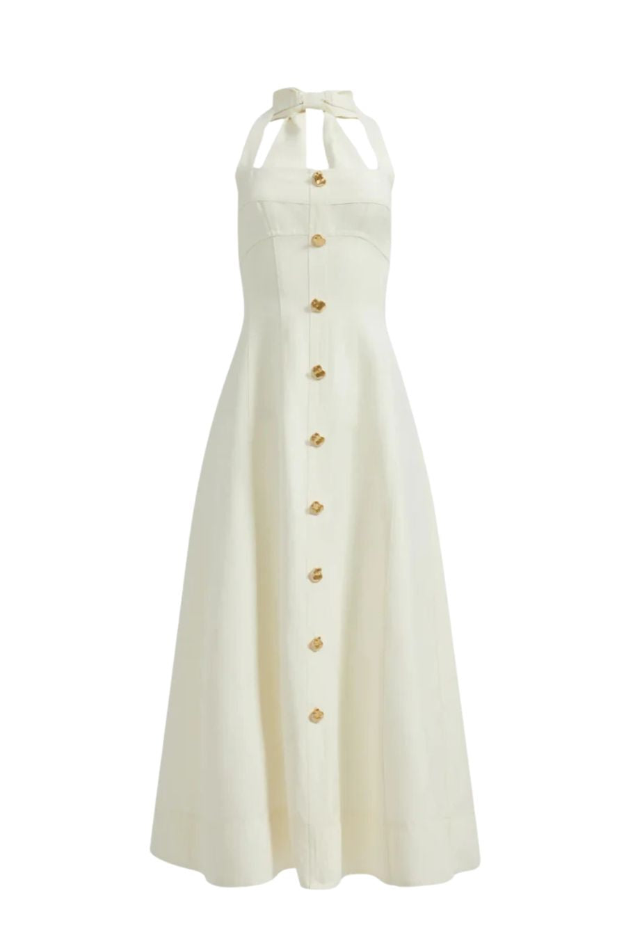 aje halter dress Monroe Midi In Colour Ivory Size 4 - Women’s Designer Dresses Halter neck dress