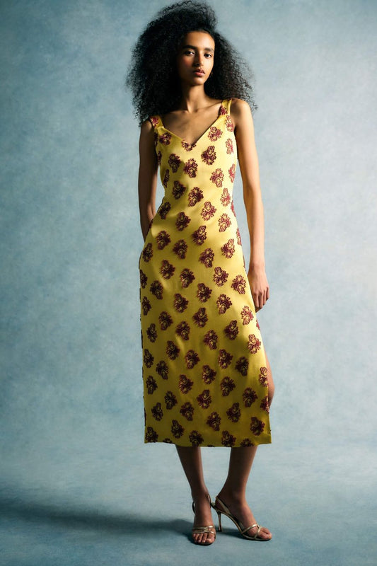 TS Dancing Queen Citrine Midi Dress