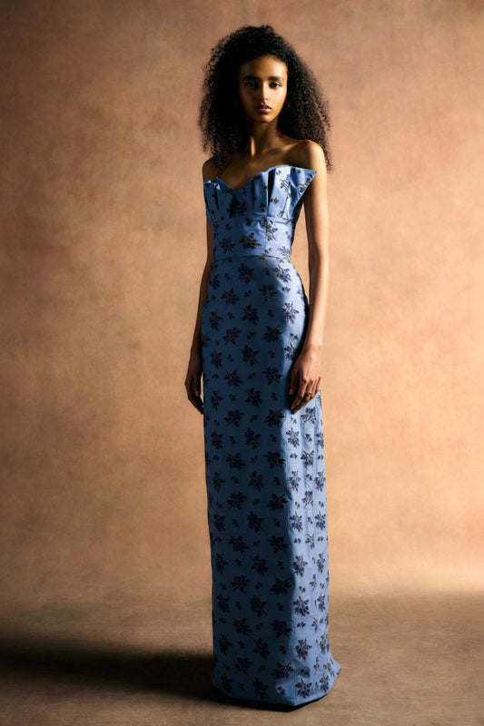 TS Navy Bouquet Gown