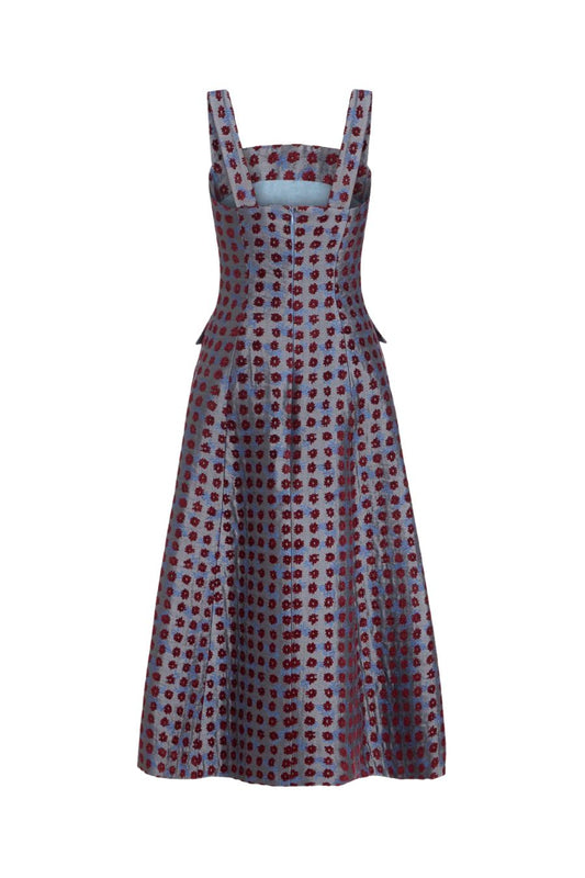 TS Birdie Teal Tapestry Midi Dress