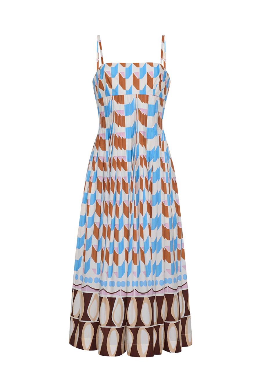 Sea Island Dress in Talavera Tile Ivory | Cara Cara | Bunny & Babe