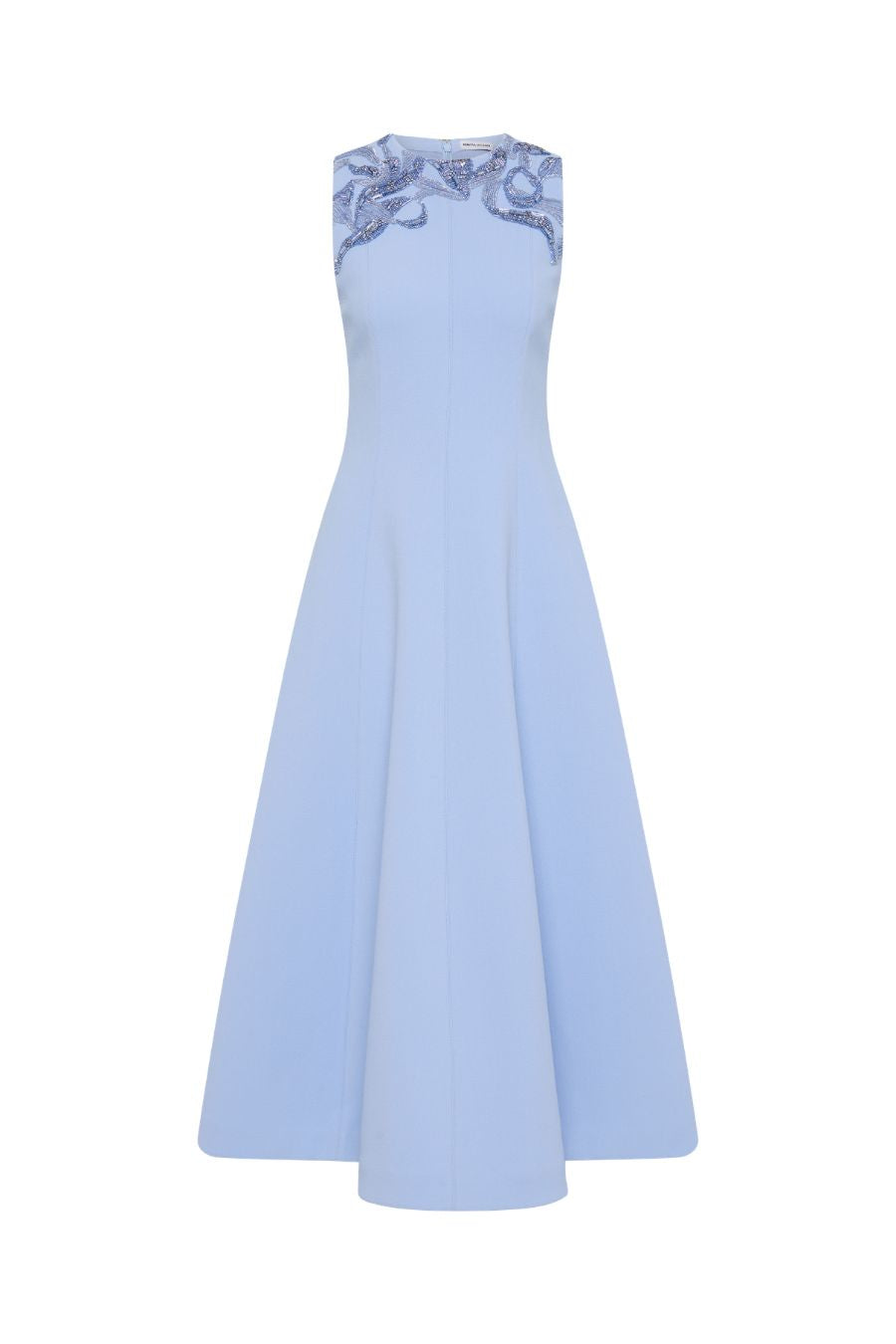 Aylin Sleeveless Midi Dress in Blue | Rebecca Vallance