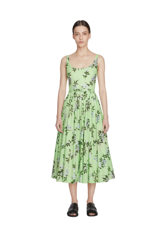 Eglantine Dress In Lilac Lillies/Cherry Print