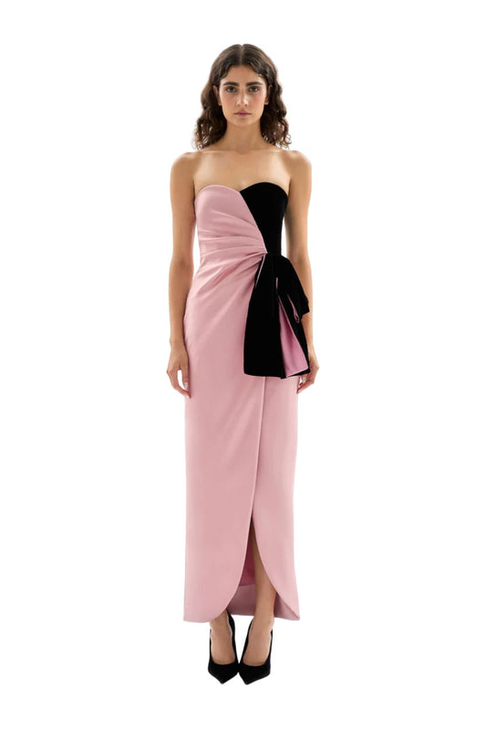 Lala Gown in Rose Quartz/Nori Multi
