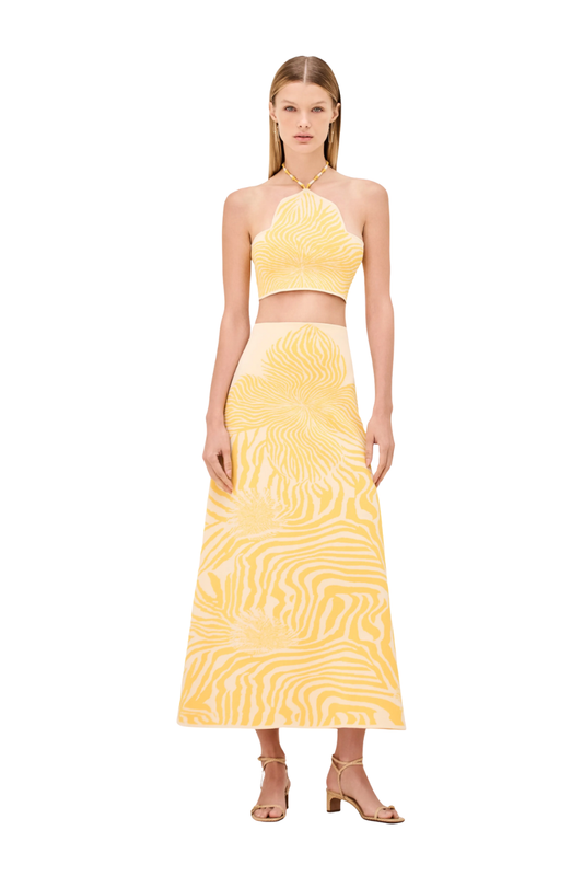 Jazlyn Skirt in Yellow Bloom