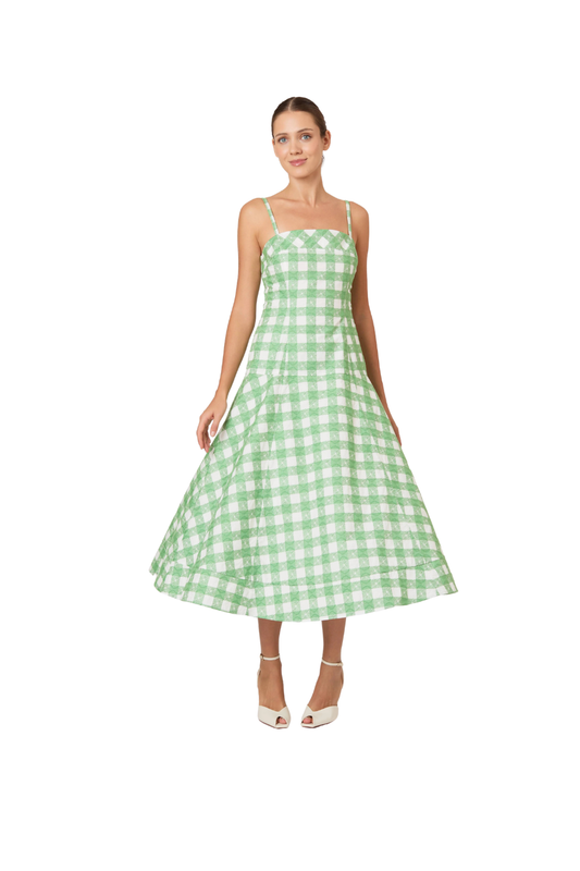 Drop Me a Note Dress in Picnic Gingham