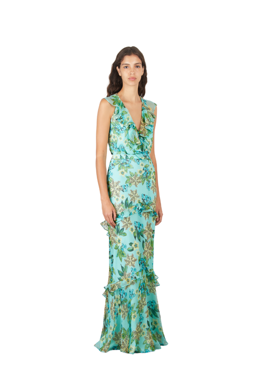 Rita Dress in Fiori Mint