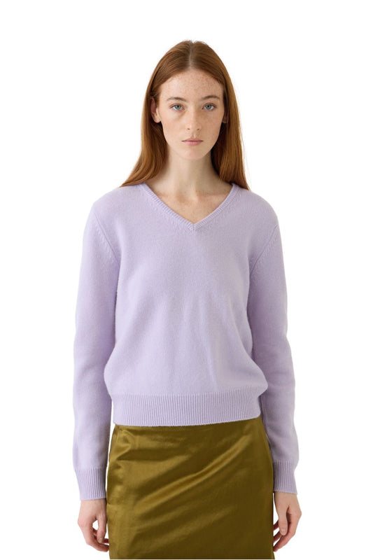Lia Cashmere Sweater in Thistle