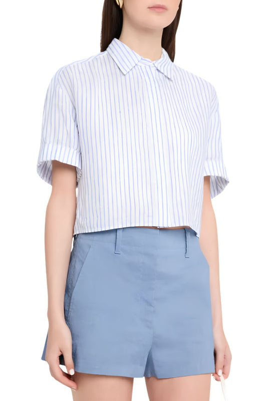 Mel Top in White/Classic Blue