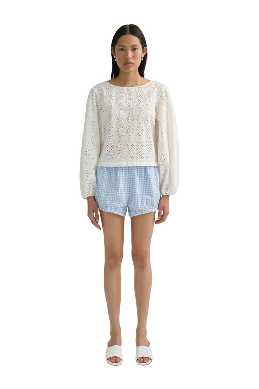 Lila Short in Blue Gingham