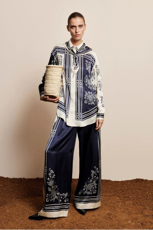 Banderra Silk Pant in Ink