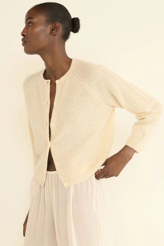 Peroine Cashmere Cardigan in Dogwood