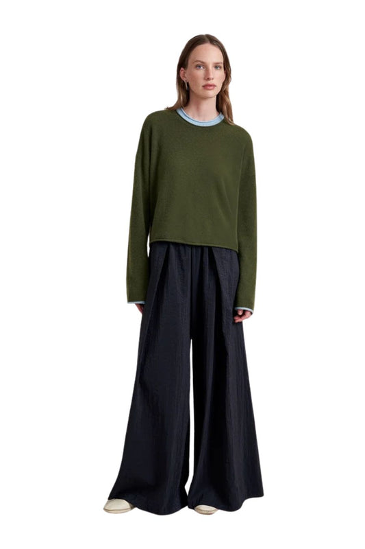 Dominick Sweater in Olive/Sky