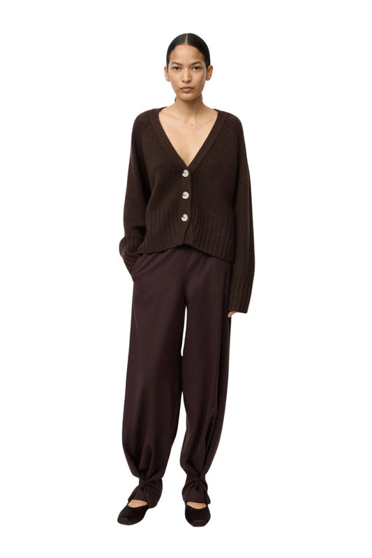 V-Neck Cardigan in Mocha