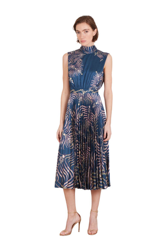 Fleur E Dress in Palm Trellis