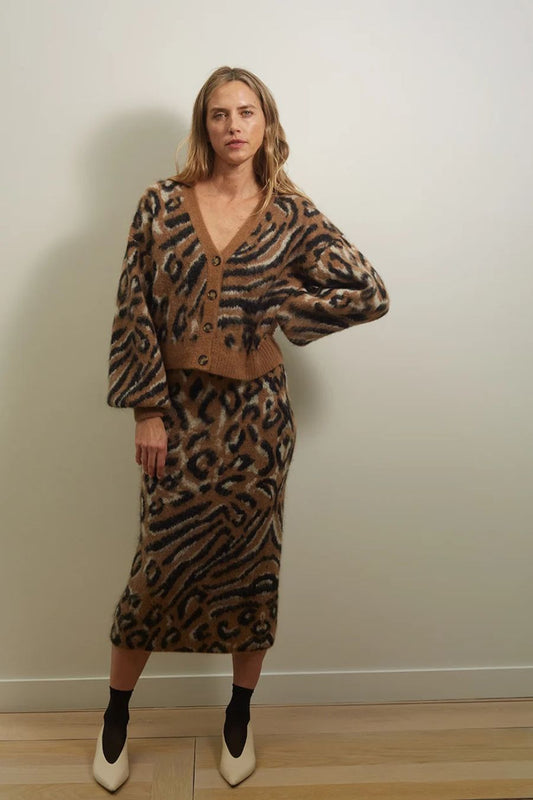 Aviana Cardi Camel/Black/Ivory Combo