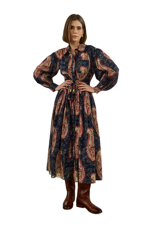 Tenley Dress in Twilight Paisley