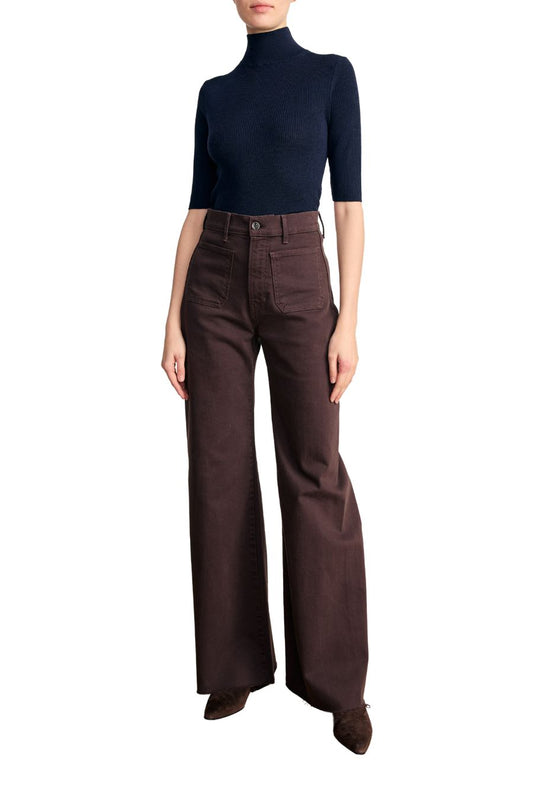 Grant Pant with Patch Pockets in Espresso