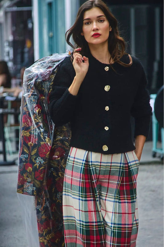 Brooke Noir Cardigan by Hunter Bell