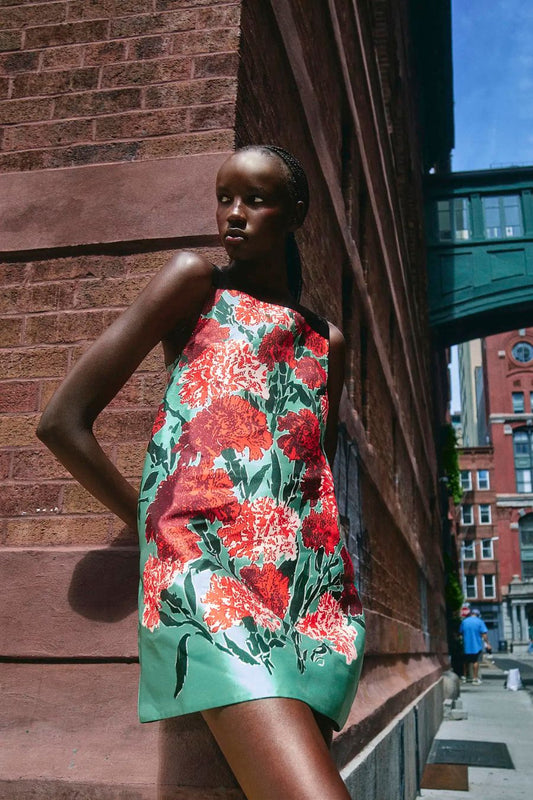 Roarke Dress in Evergreen Conservatory by Hunter Bell