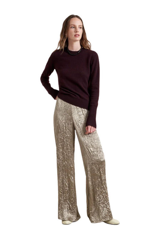 Solid Lean Lines Sweater in Port by LA LIGNE