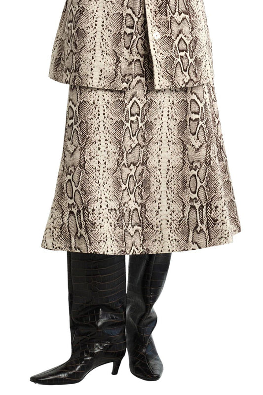 Aisha Skirt in Classic Snake Grey