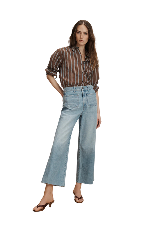 Taylor Cropped Wide-Leg Jean in Big Splash