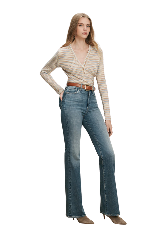 Crosbie Slim Wide-Leg Jean in Memory Lane