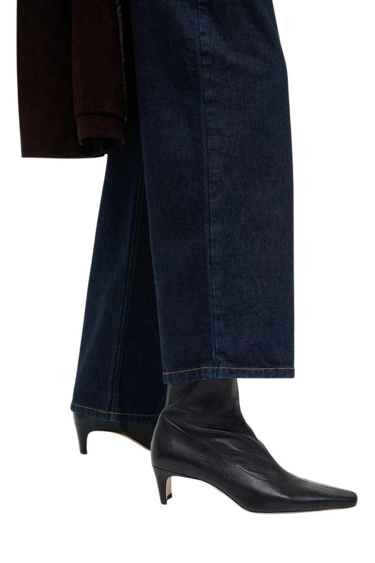 Staud Wally Sock Ankle Boot in Black, stretch leather sock boot, alternate view