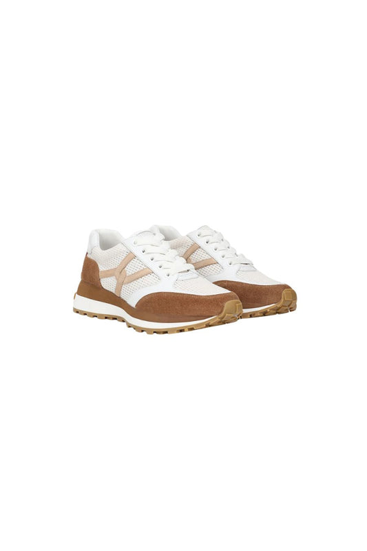 Veronica Beard Valentina Sneaker in Chestnut/Lily, suede mesh sneaker, alternate view