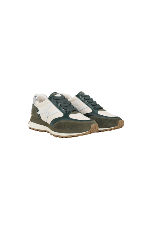 Veronica Beard Valentina Suede Sneaker in Green Multi, textile slip-on sneaker, alternate view
