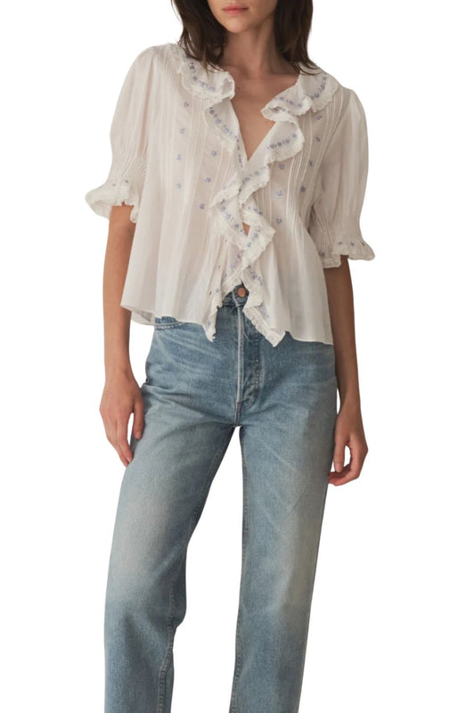 DÔEN Hettie Top in Salt, organic cotton top