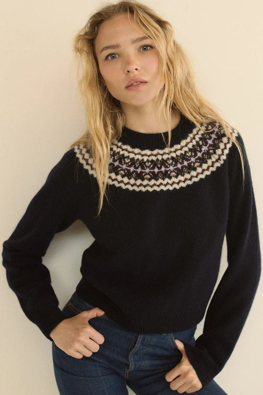 Boniface Cashmere Sweater in Navy