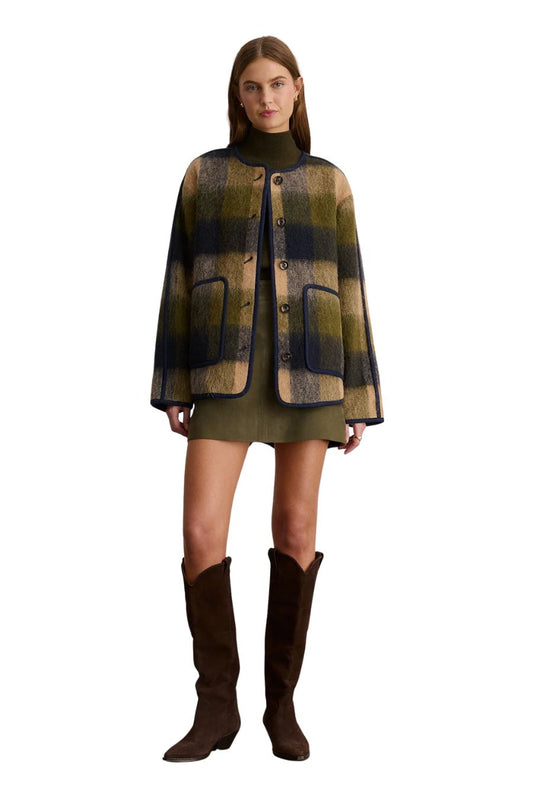 Janet Jacket in Maritime Blue Plaid