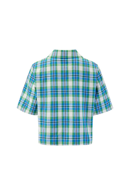 Rugby Top in Blue/Green