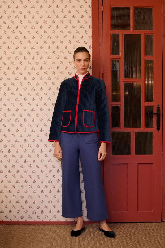 Fittonia Jacket in Navy by Maria De La Orden