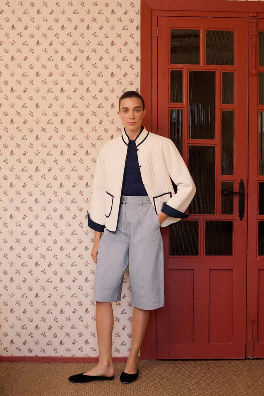 Fittonia Jacket in Cream by Maria De La Orden