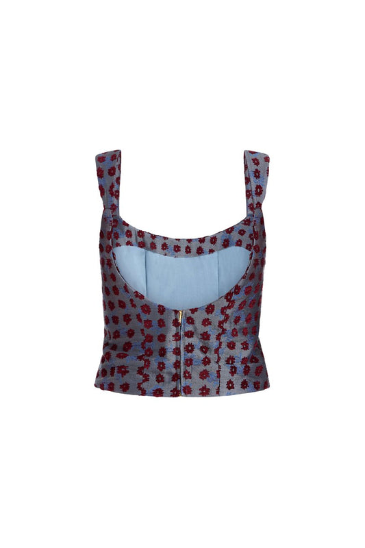 TS Maisie Teal Tapestry Top