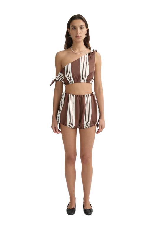 Rosie Short in Chocolate Stripe