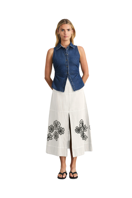 Hanelle Top in Classic Indigo Blue