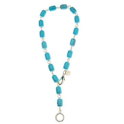 Chunky Turquoise Lariat Necklace